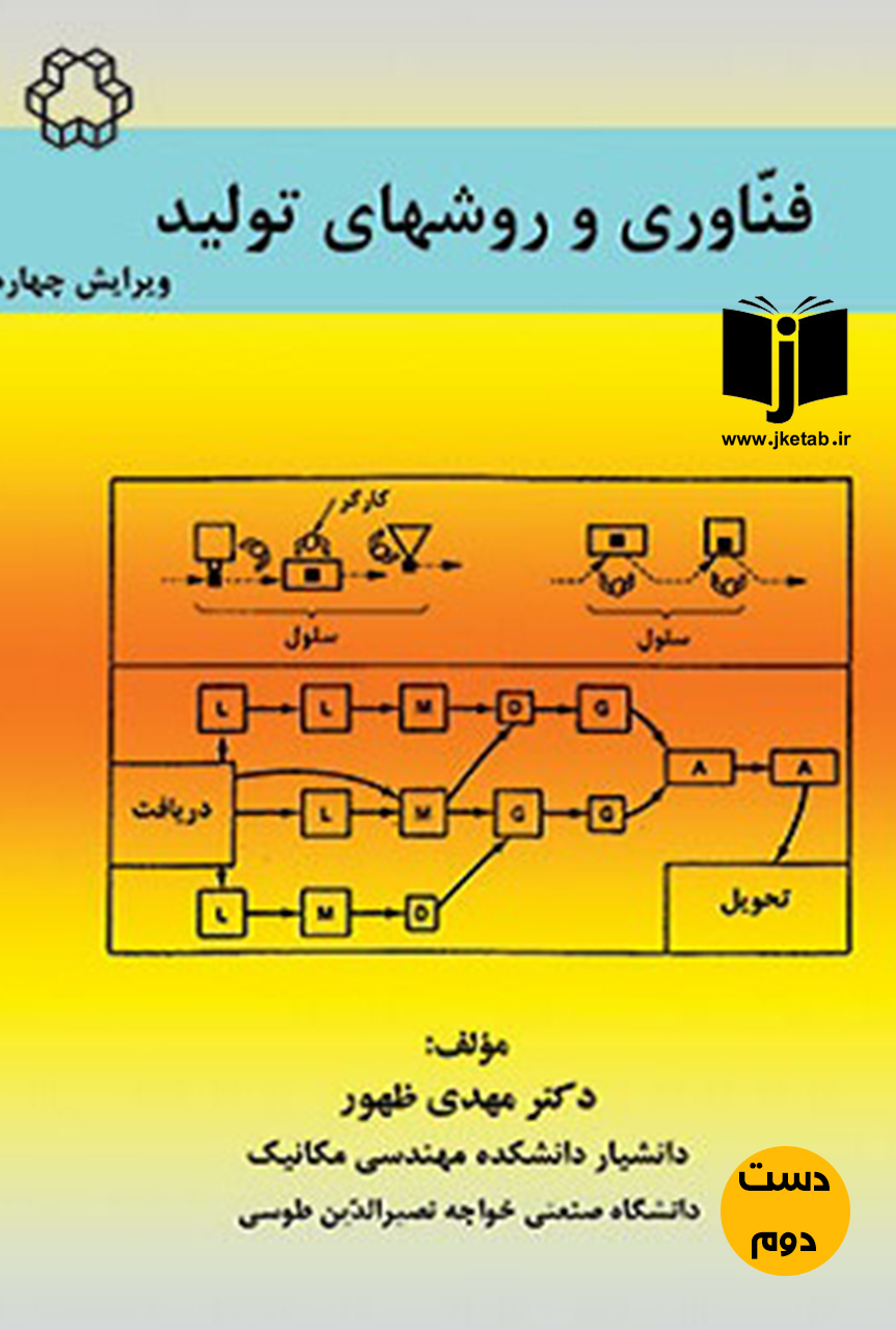 کتاب فناوری و روشهای تولید نویسنده دکتر مهدی ظهور(دست دوم)